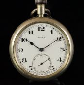 GENTLEMEN'S ROLEX MILITARY CROW FOOT POCKET WATCH, B 11458, VINTAGE POCKET WATCH, circular white