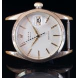 GENTLEMEN'S ROLEX OYSTER DATE PRECISION WRISTWATCH REF. 6694, circular cream dial with gold baton