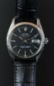 RARE GENTLEMEN'S ROLEX OYSTER PERPETUAL DATEJUST, RED TEXT, REF 1601, CAL 1560, CIRCA 1962,