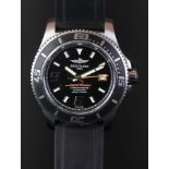 GENTLEMEN'S BREITLING SUPER OCEAN 44 AUTOMATIC REFERENCE A17391, circular black dial with luminous