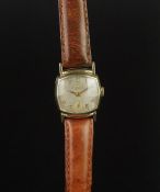 MID SIZE BULOVA 10K ROLLED GOLD CUSHION CASE W/ FANCY LUGS, CAL. 10BS, MANUALLY WOUND VINTAGE