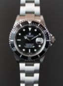 GENTLEMEN'S ROLEX OYSTER PERPETUAL DATE SUBMARINER WRISTWATCH W/BOX CIRCA 2001 REF. 16610,