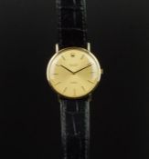 GENTLEMEN'S ROLEX CELLINI 18K GOLD CALATRAVA WRISTWATCH, circular champagne dial with gold hour