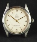 GENTLEMEN'S TUDOR OYSTER ROYAL, 33mm stainless steel case, round off-white dial, no strap, currently