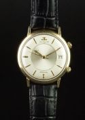 GENTLEMEN'S JAEGER LE-COULTRE MEMOVOX, 10K GOLD FILLED, AUTOMATIC VINTAGE WRISTWATCH, circular