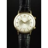 GENTLEMEN'S JAEGER LE-COULTRE MEMOVOX, 10K GOLD FILLED, AUTOMATIC VINTAGE WRISTWATCH, circular