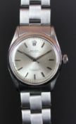 GENTLEMEN'S ROLEX OYSTER PERPETUAL SEMI BUBBLE BACK, REF 6285, ORIGINAL RIVET BRACELET, AUTOMATIC