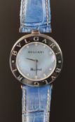 LADIES' BULGARI B.ZERO1, MOTHER OF PEARL WITH DIAMONDS DIAL, QUARTZ WRISTWATCH, circular mother of