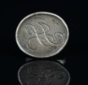 A Georgian silver seal fob, hallmarked Birmingham 1813, with makers mark JW, the seal depicts a