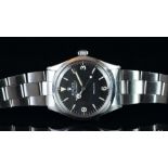 VINTAGE ROLEX EXPLORER PRECISION REFERENCE 5500, circa 1971, black circular dial, luminous baton and