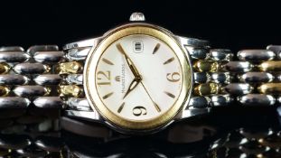 LADIES' MAURICE LACRIOX BRACELET WATCH, BI-METAL, QUARTZ WRISTWATCH, circular white dial with gold