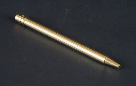 Cartier ballpoint pen in gold coloured metal, stamped with serial number 167539.