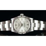 GENTLEMEN'S ROLEX OYSTER PERPETUAL DATE, REF. 1501, SILVER DIAL, ENGINE TURNED BEZEL, CIRCA. 1968,