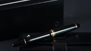 NEW UNUSED Mont Blanc Meisterstuck LeGrand Traveller Fountain Pen, reference 12090, box and outer