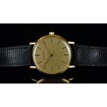 GENTLEMEN'S LONGINES GOLD PLATED DRESS WATCH, ORIGINAL STRAP & BUCKLE, MANUALLY WOUND WRISTWATCH,