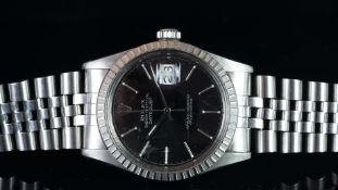 GENTLEMEN'S ROLEX OYSTER PERPETUAL DATEJUST VINTAGE WRISTWATCH REF. 16030 CIRCA 1984, circular gloss