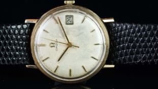 GENTLEMEN'S OMEGA 9K GOLD DRESS WATCH, REF. 131/25016, CAL. 611, VINTAGE MANUALLY WOUND