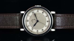 GENTLEMEN'S OMEGA SECTOR DIAL DRESS WATCH, ART DECO STYLE, STAINLESS STEEL CASE, VINTAGE MANUALLY