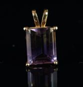 NEW OLD STOCK, UNWORN RETIRED STOCK - An ametrine single stone pendant, set with a rectangular