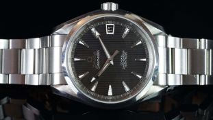 GENTLEMEN'S OMEGA SEAMASTER AQUA TERRA, CO-AXIAL MOVEMENT, BRACELET WATCH, EXHIBITION CASE BACK,