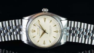 GENTLEMEN'S ROLEX OYSTER PERPETUAL HONEYCOMB VINTAGE WRISTWATCH REF. 6564 CIRCA 1950's, circular