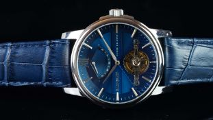 GENTLEMEN'S THOMAS EARNSHAW, REF 8080, W/BOX, AUTOMATIC POWER-RESERVE WRISTWATCH, circular glossy