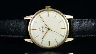 GENTLEMEN'S CYMA 9K GOLD DRESS WATCH, REF. 51822, CAL. R.486.2, VINTAGE MANUALLY WOUND WRISTWATCH,