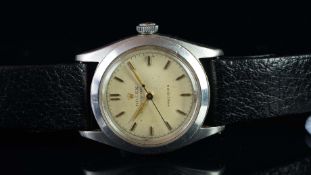 RARE GENTLEMEN'S ROLEX OYSTER SPEEDKING, REF. 6020, CIRCA. 1952, W/ ORIGINAL GUARANTEE PAPERWORK,