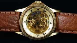 GENTLEMEN'S ROTARY GOLD PLATED DRESS WATCH, LIMITED TO 500 WATCHES, AUTOMATIC WRISTWATCH, circular