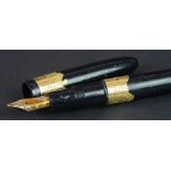 Omas Limited Edition Las Vegas 18ct gold & diamond set fountain pen, numbered 26/100, 18ct gold