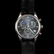 GENTLEMEN'S CERTINA DS-8 CHRONOGRAPH MOON PHASE, PRECIDRIVE QUARTZ, W/ BOX & PAPERS + SPARE STRAP,