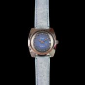 *TO BE SOLD WITHOUT RESERVE* GENTLEMEN'S DOUGLAS GRADIENT BLUE DIAL, CUSHION CASE, FHF 96-4