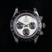 *TO BE SOLD WITHOUT RESERVE* GENTLEMEN'S ALPHA DAYTONA "PAUL NEWMAN", PANDA DIAL, MANUALLY WOUND
