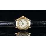 LADIES' CARTIER COUGAR 18K GOLD, REF. 117000 R, DRESS WATCH, VINTAGE QUARTZ WRISTWATCH, circular