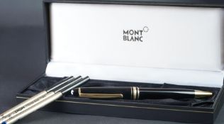 Mont Blanc Meisterstuck ballpoint pen, with Mont Blanc box and outer box, comes with three ball