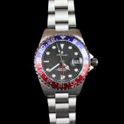 GENTLEMEN'S STEINHART GMT-OCEAN ONE 39, PEPSI BEZEL, ETA 2893-2 ELABORE, AUTOMATIC WRISTWATCH,