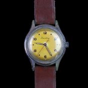 GENTLEMEN'S BREITLING PATINA DIAL, REF. 122, CIRCA. 1946, VINTAGE MANUALLY WOUND WRISTWATCH,