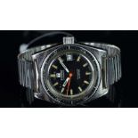 GENTLEMEN'S TISSOT VISODATE SEASTAR, BLUE DIAL AND BEZEL, VINTAGE DIVER STYLE, AUTOMATIC WRISTWATCH,