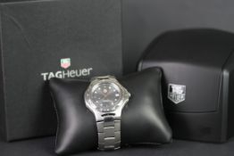 TAG HEUER PROFESSIONAL REFERENCE WL1111-0, grey dial, button hour markers, stainless steel case