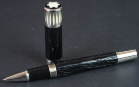 Mont Blanc Limited Edition Mark Twain rollerball pen, numbered 0068/6000, screw-down lid, needs