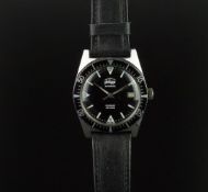 GENTLEMEN'S VINTAGE PHILIPPE AUTOMATIC WRISTWATCH, circular black dial with alpha hands, luminous