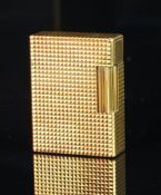 Dupont gold cased lighter, serial number 15 DBA55, weight approximately 94.2 grams. A/F, currently