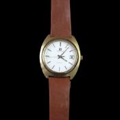 *TO BE SOLD WITHOUT RESERVE* GENTLEMEN'S TISSOT, GOLD PLATED CUSHION CASE, VINTAGE QUARTZ