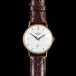 GENTLEMEN'S BREITLING GOLD TONE DRESS WATCH, REF. 16257, VINTAGE MANUALLY WOUND WRISTWATCH, circular