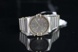 GENTLEMEN'S OMEGA CONSTELLATION QUARTZ, SILVER DIAL, BI-METAL ORIGINAL BRACELET, QUARTZ