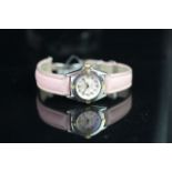 LADIES' BREITLING CALLISTINO, PINK DIAL & STRAP, REF. B52045.1, QUARTZ WRISTWATCH, circular pink