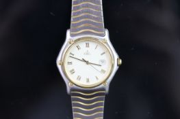 LADIES' EBEL BI-METAL BRACELET WATCH, REF. 183909, QUARTZ WRISTWATCH, circular white dial with