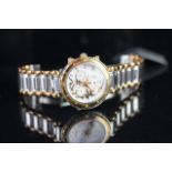 LADIES' PIERRE BALMAIN BI-METAL CHRONOGRAPH, MOTHER OF PEARL DIAL, REF. 5638, QUARTZ WRISTWATCH,