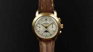 GENTLEMEN'S BREITLING TRIPLE CALENDAR MOONPHASE 18ct GOLD LIMITED EDITION WRISTWATCH REF. 1940,