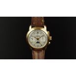 GENTLEMEN'S BREITLING TRIPLE CALENDAR MOONPHASE 18ct GOLD LIMITED EDITION WRISTWATCH REF. 1940,